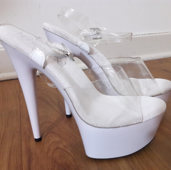 Highest Heel Shoes - 🌺Mother’s Day Special Highest Heels 6" Double Clear Strap Stilettos